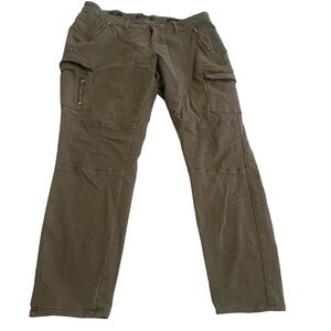 Vigoss Cargo Pants Women 18 Green Jagger Skinny Mid Rise Streetwear (36x29)